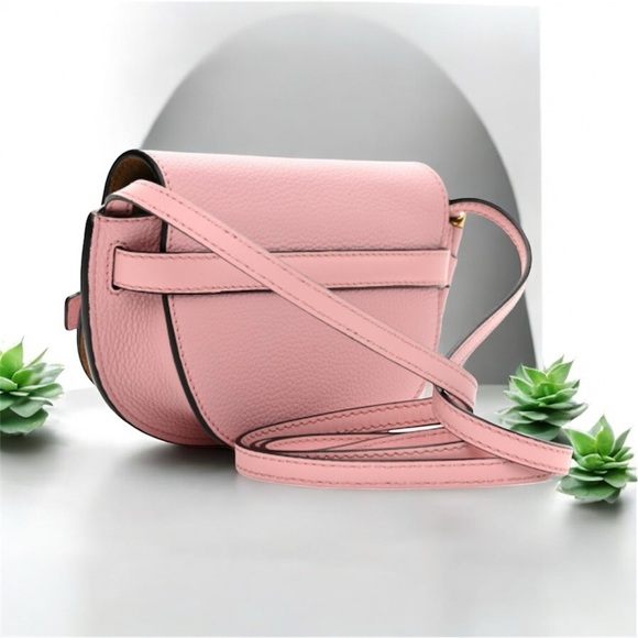 LOEWE 
Grained Calfskin Mini Gate Crossbody Bag Pastel Pink - Picture 2 of 10